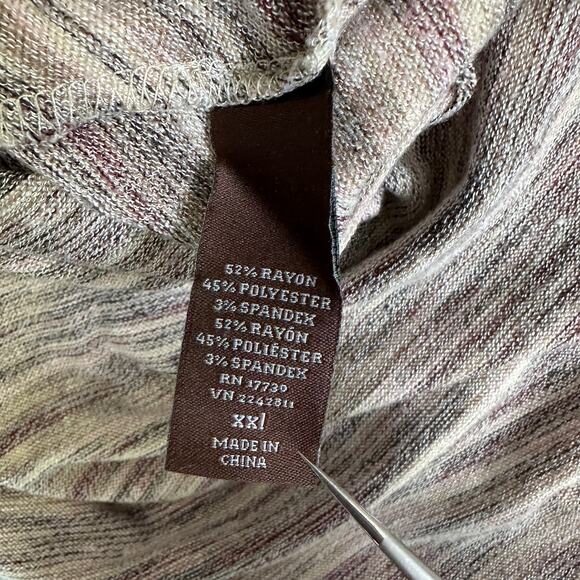 Knox Rose Sweater Dress/Tank/Tunic WMNS XXL Brown Heathered Sleeveless Cowl Neck - Picture 7 of 8